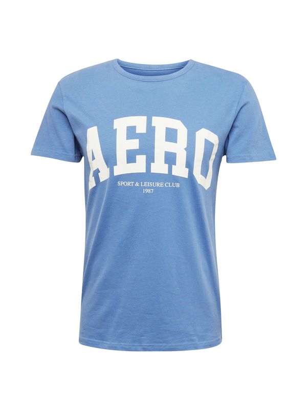 AÉROPOSTALE AÉROPOSTALE Тениска  светлосиньо / бяло