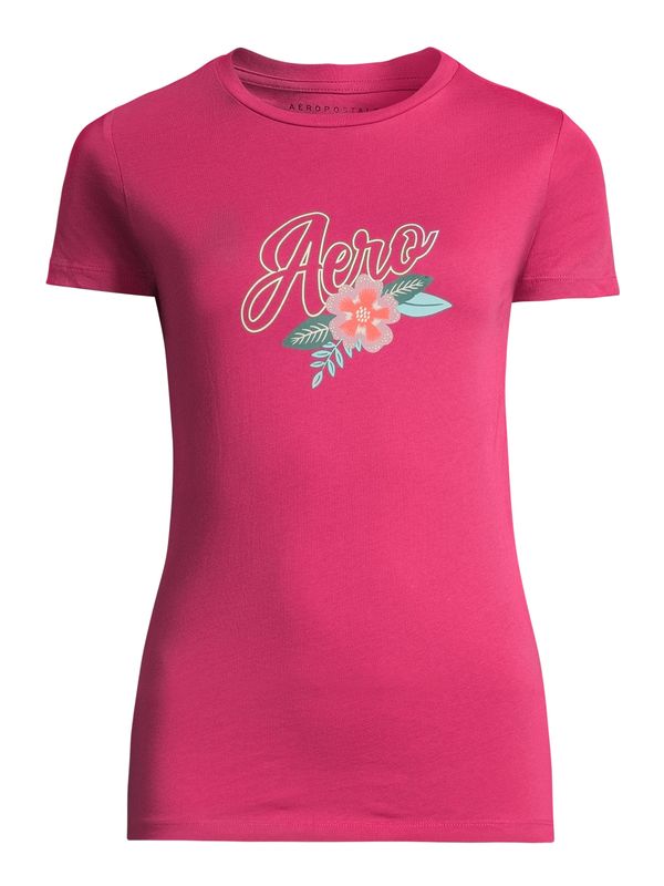 AÉROPOSTALE AÉROPOSTALE Тениска  светлосиньо / корал / тъмнорозово / бяло