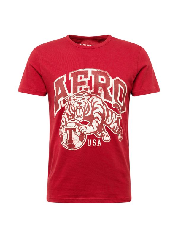 AÉROPOSTALE AÉROPOSTALE Тениска 'TIGERS'  червено / бяло