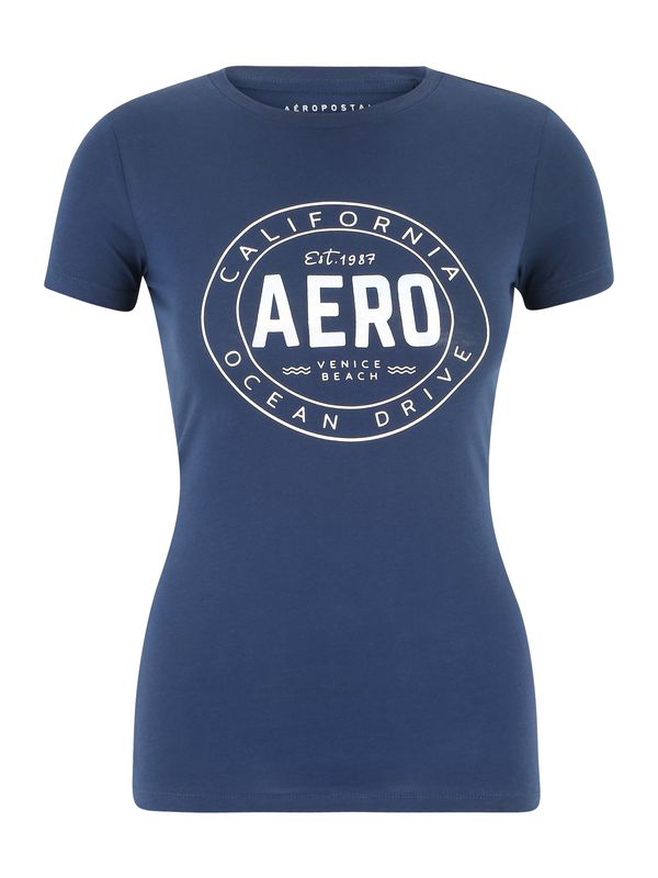 AÉROPOSTALE AÉROPOSTALE Тениска  тъмносиньо / бяло