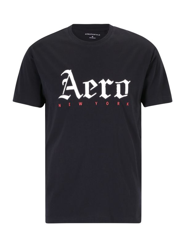 AÉROPOSTALE AÉROPOSTALE Тениска  ярко червено / черно / бяло