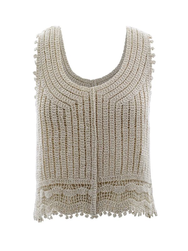 AIKI KEYLOOK AIKI KEYLOOK Плетен топ  пясъчен