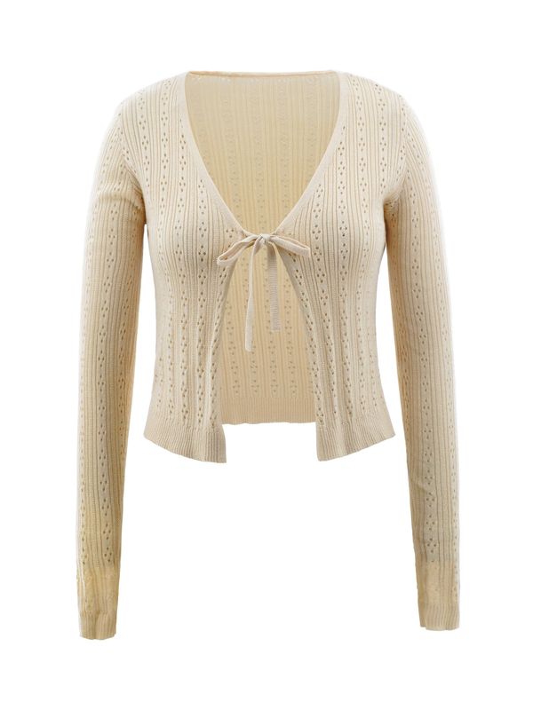 AIKI KEYLOOK AIKI KEYLOOK Плетена жилетка 'Easy On Me'  цвят "пясък"