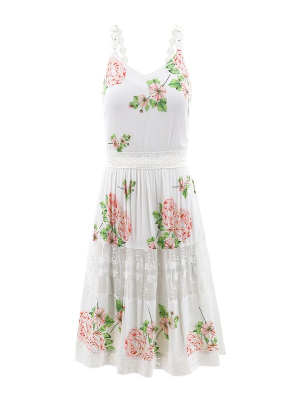 AIKI KEYLOOK AIKI KEYLOOK Рокля 'Glaced'  зелено / пастелно розово / червено / бяло