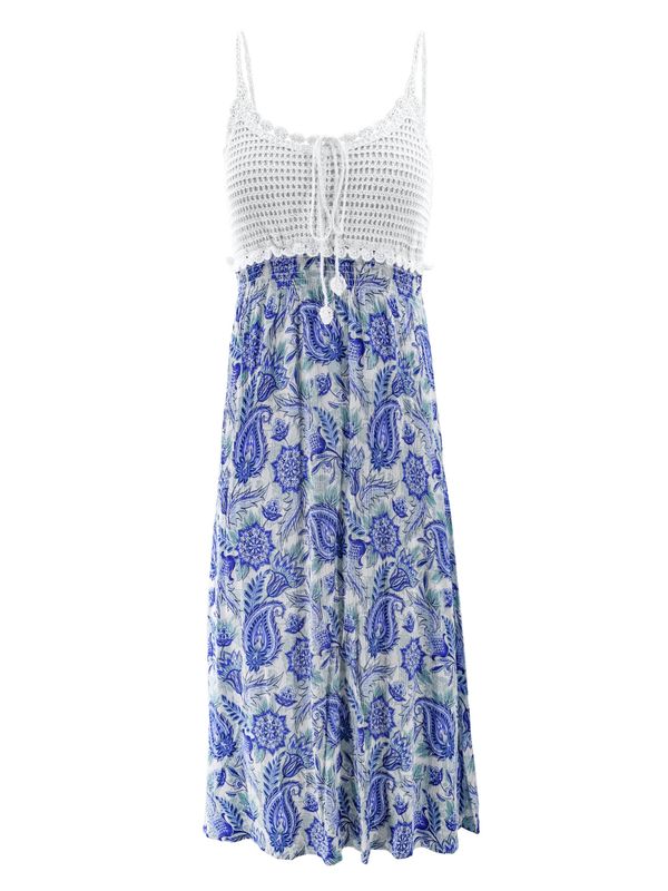 AIKI KEYLOOK AIKI KEYLOOK Рокля  синьо / пастелно зелено / бяло