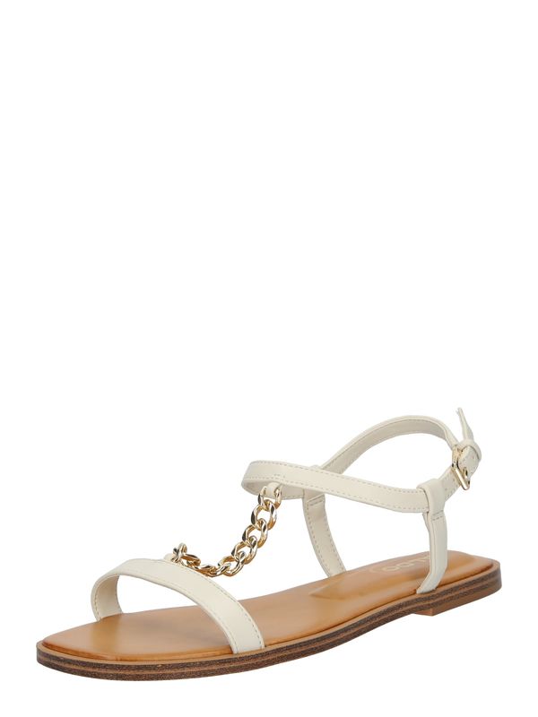 ALDO ALDO Сандали с каишка 'ETHOREGAN'  злато / бяло