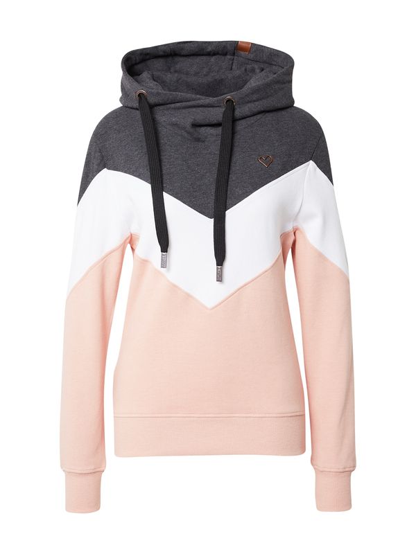 Alife and Kickin Alife and Kickin Суичър 'Stella'  тъмносиво / пастелно розово / бяло