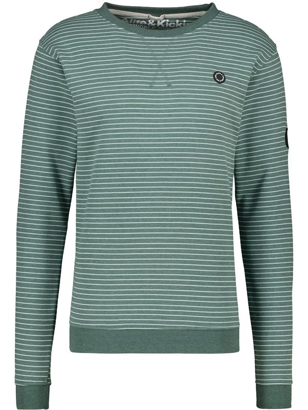 Alife and Kickin Alife and Kickin Суичър 'VigoAK'  зелено / бяло