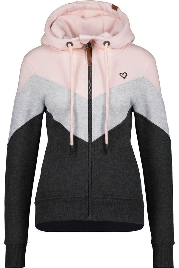Alife and Kickin Alife and Kickin Суичъри с качулка  сив меланж / пастелно розово / черно