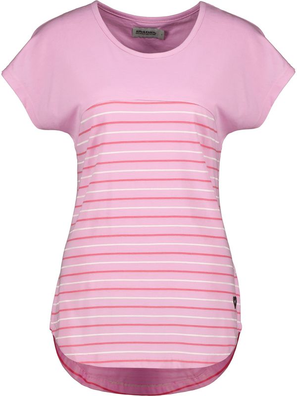 Alife and Kickin Alife and Kickin Тениска 'ClarettaAK'  бледорозово / червено / бяло