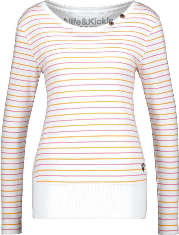 Alife and Kickin Alife and Kickin Тениска 'ConnyAK'  лилав / ръждиво червено / бяло