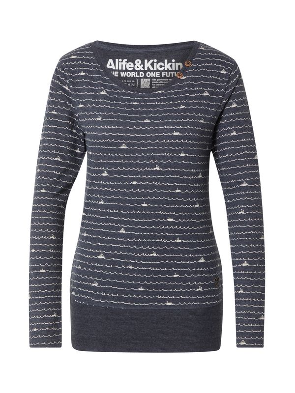 Alife and Kickin Alife and Kickin Тениска 'ConnyAK'  морскосиньо / бяло