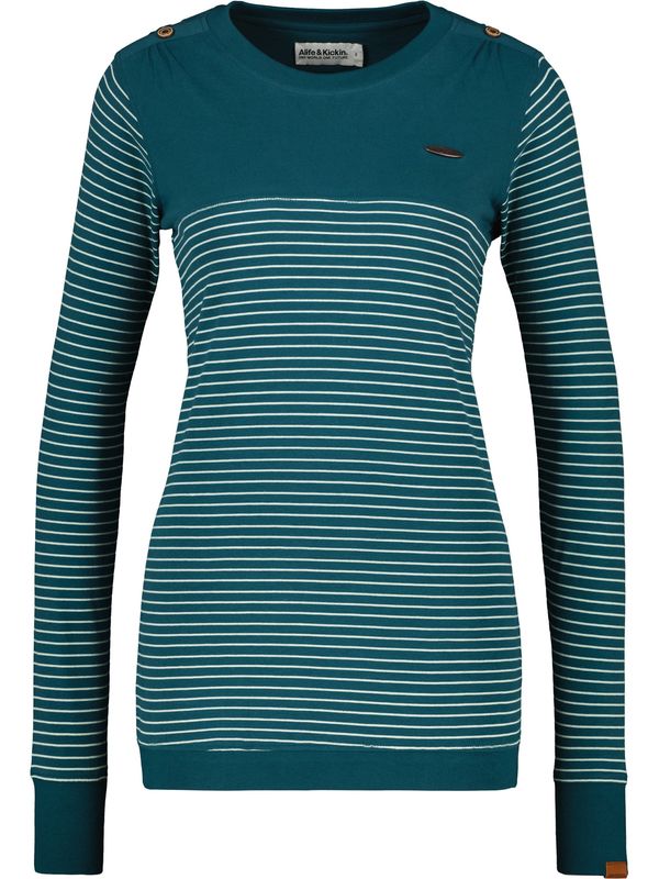 Alife and Kickin Alife and Kickin Тениска  кафяво / петрол / бял памук