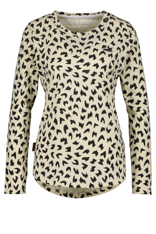 Alife and Kickin Alife and Kickin Тениска 'Lea'  цвят "пясък" / черно