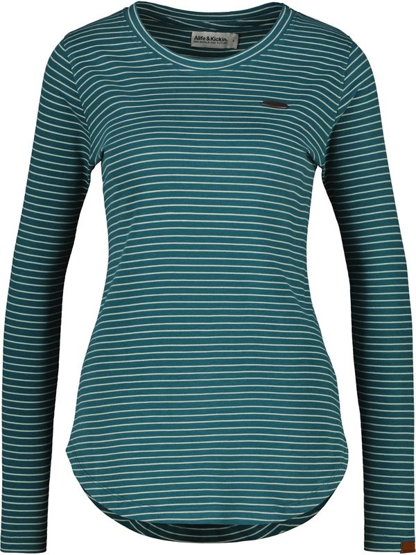 Alife and Kickin Alife and Kickin Тениска 'LeaAK'  циан / мръсно бяло