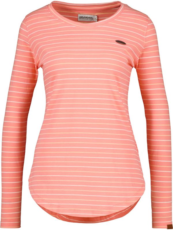 Alife and Kickin Alife and Kickin Тениска 'LeaAK'  лимоненожълто / корал / мръсно бяло