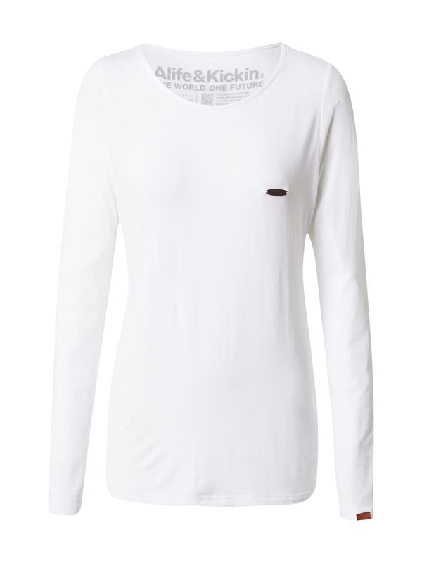 Alife and Kickin Alife and Kickin Тениска 'SinaAK'  кафяво / бяло