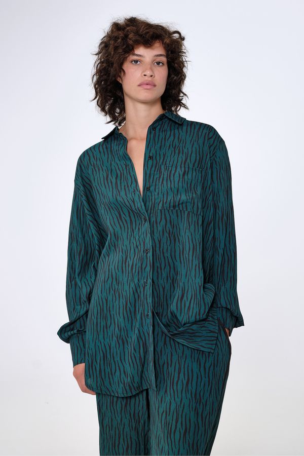 Aligne Aligne Блуза 'Farley'  петрол / къпина