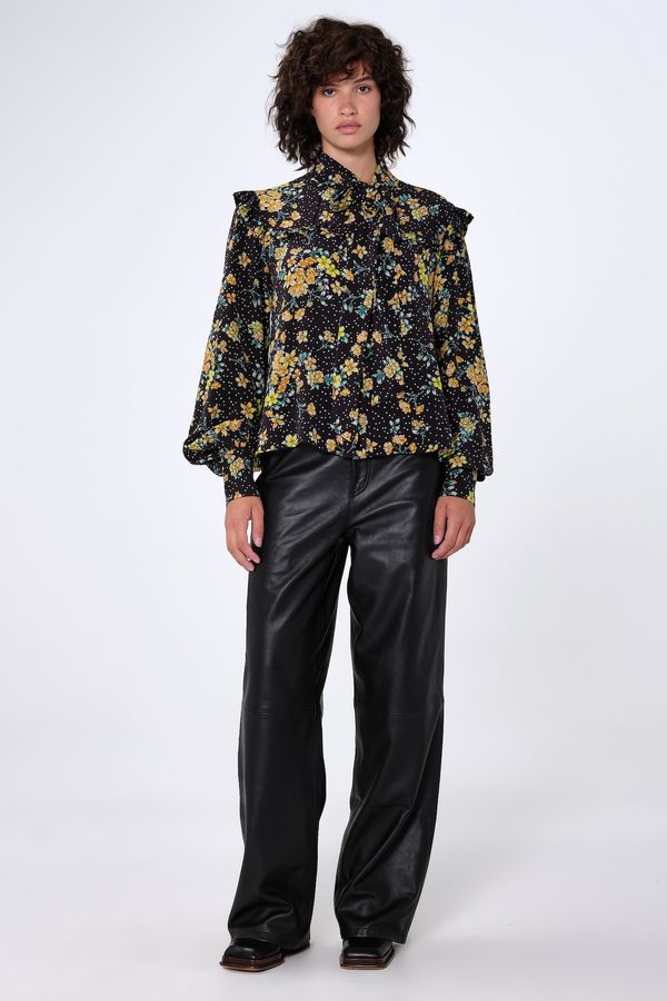 Aligne Aligne Блуза 'Genna'  светлосиньо / жълто / златистожълто / черно