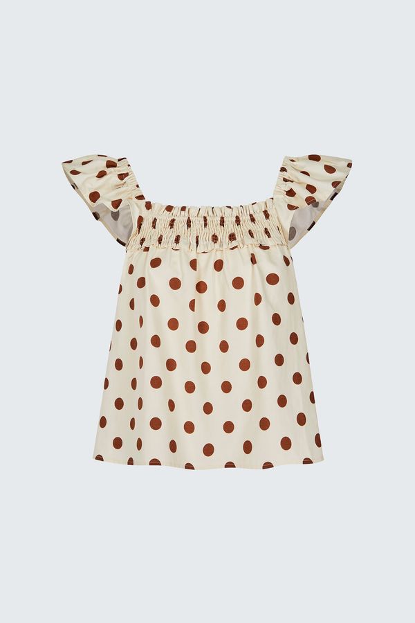 Aligne Aligne Топ 'Florrie'  кафяво / бяло