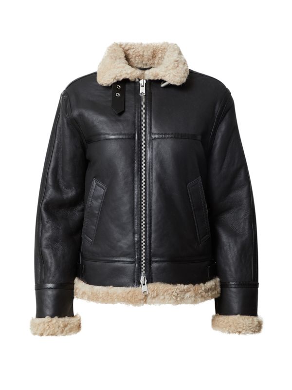 AllSaints AllSaints Преходно яке 'LOREL'  кремаво / черно