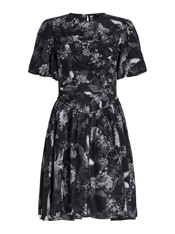 AllSaints AllSaints Рокля 'ALI PEGGY'  сиво / черно / бяло