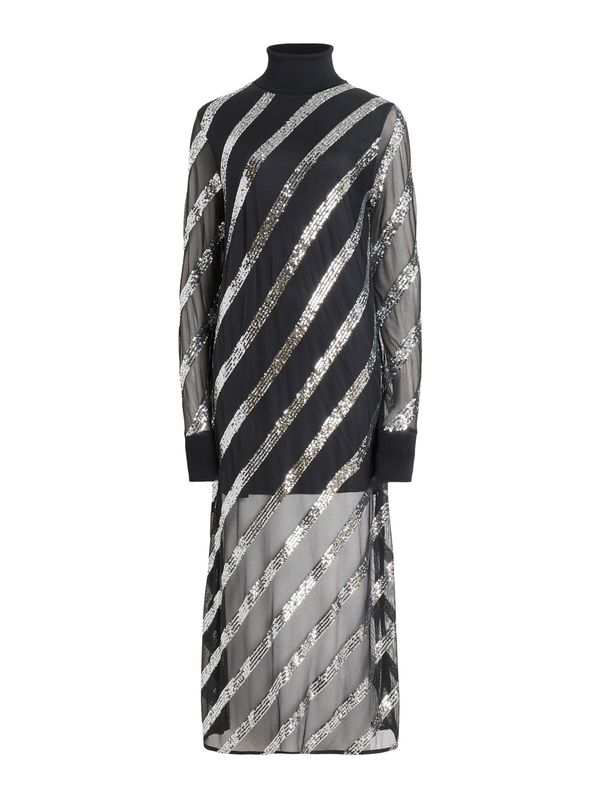 AllSaints AllSaints Рокля 'JUELA'  черно / сребърно