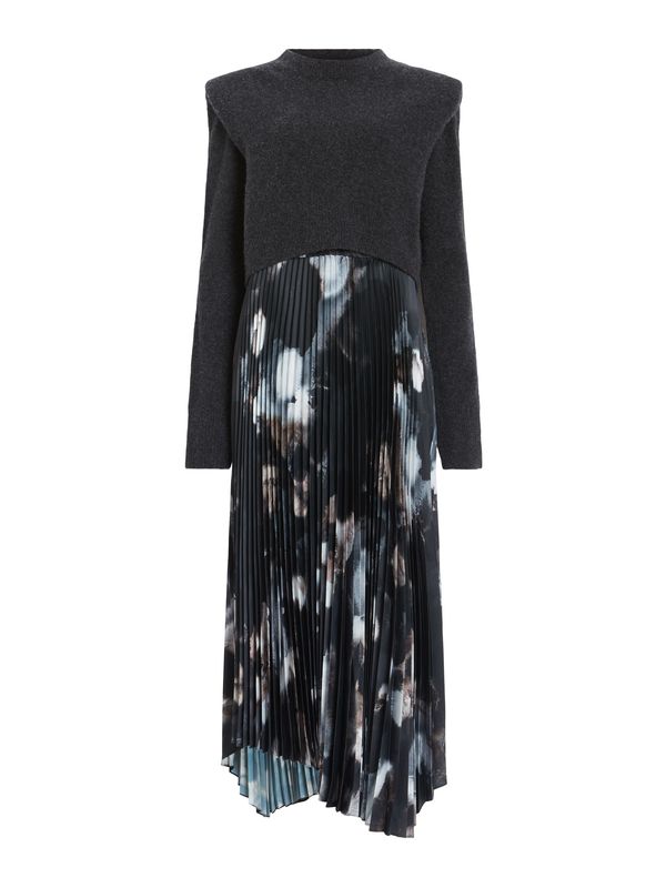 AllSaints AllSaints Рокля 'LEIA MARS'  кремаво / кафяво / тъмносиво / черно