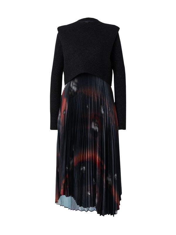 AllSaints AllSaints Рокля 'LEIA MOONAGE'  морскосиньо / сиво / червено / черно