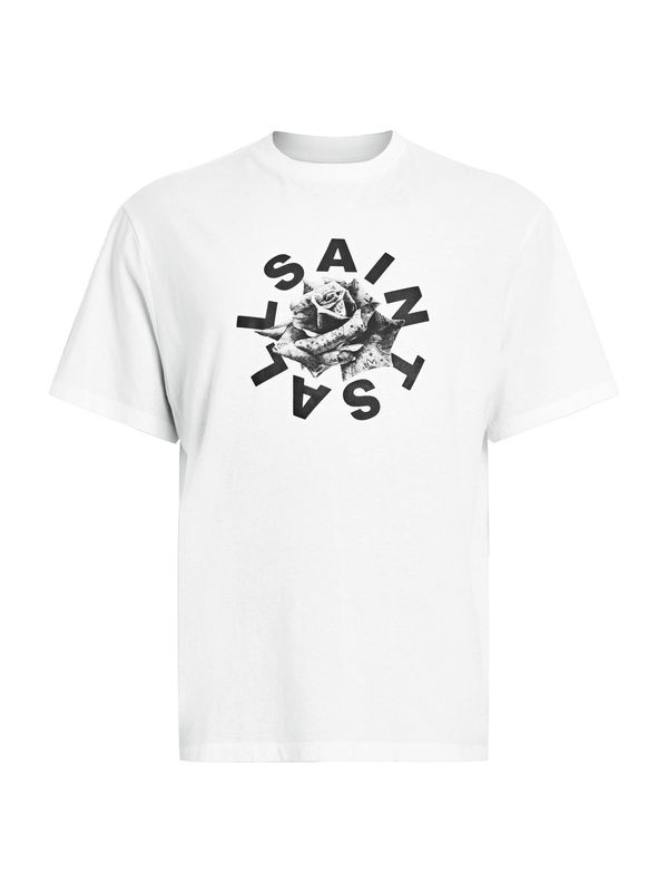 AllSaints AllSaints Тениска 'DAIZED'  сиво / черно / бяло