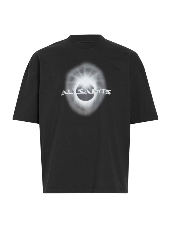 AllSaints AllSaints Тениска 'SOLARIS'  сиво / черно / бяло