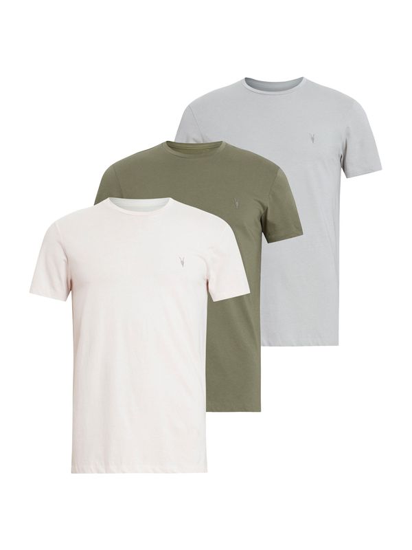 AllSaints AllSaints Тениска 'Tonic'  екрю / сиво / маслина