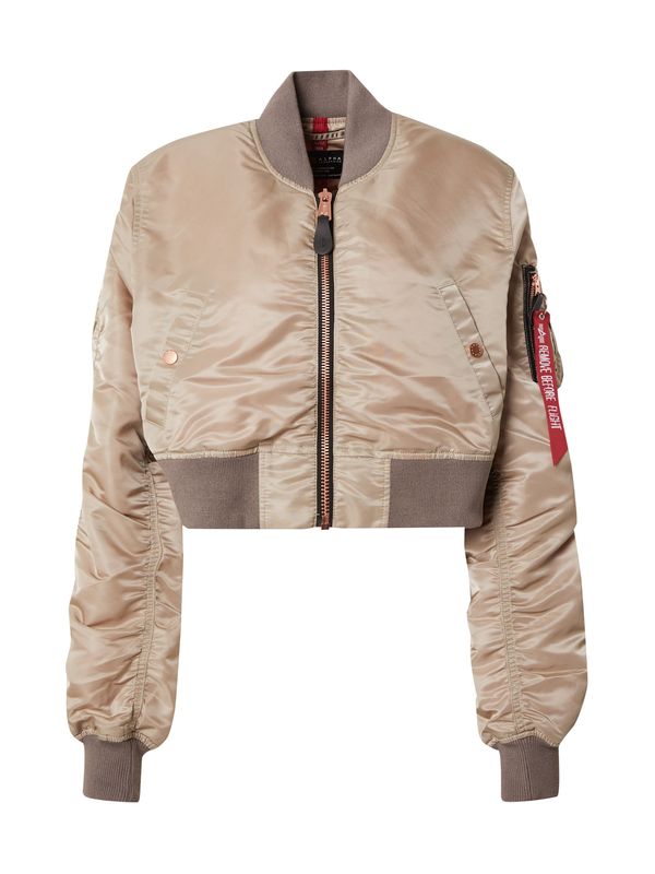 ALPHA INDUSTRIES ALPHA INDUSTRIES Преходно яке 'MA-1'  цвят "пясък" / тъмнобежово / червено / бяло