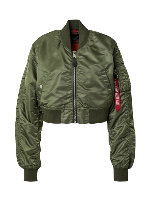 ALPHA INDUSTRIES ALPHA INDUSTRIES Преходно яке 'MA-1'  маслина / червено / бяло