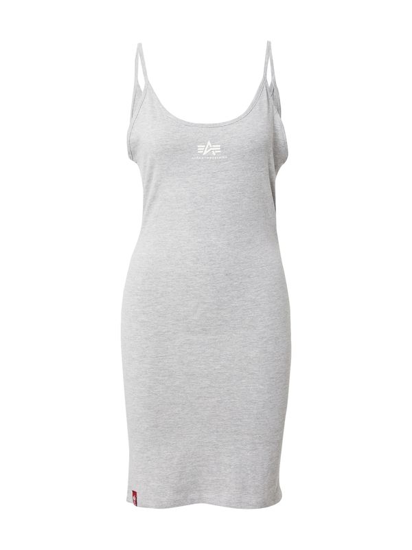 ALPHA INDUSTRIES ALPHA INDUSTRIES Рокля  сив меланж / бяло