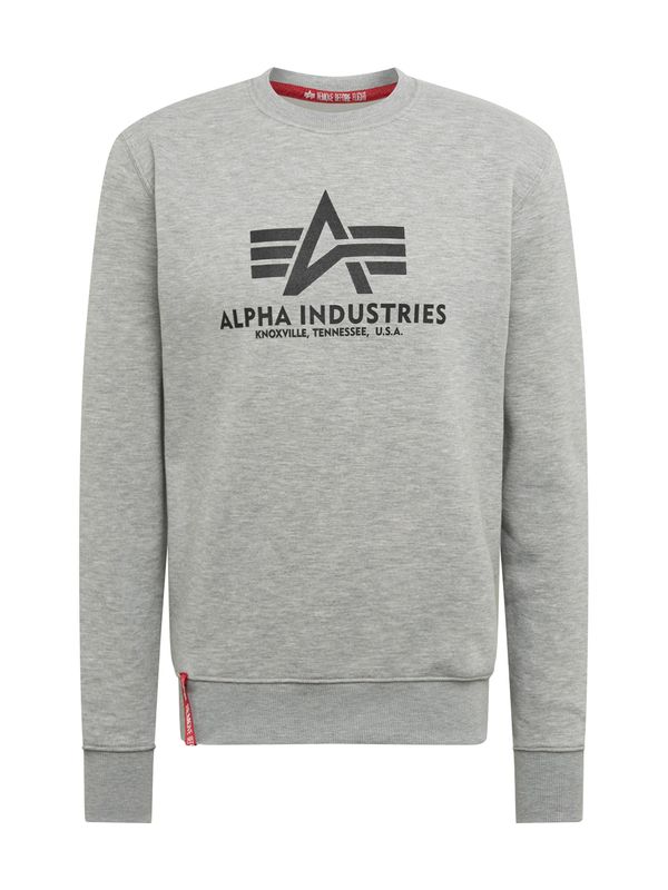 ALPHA INDUSTRIES ALPHA INDUSTRIES Суичър  антрацитно черно / светлосиво / червено
