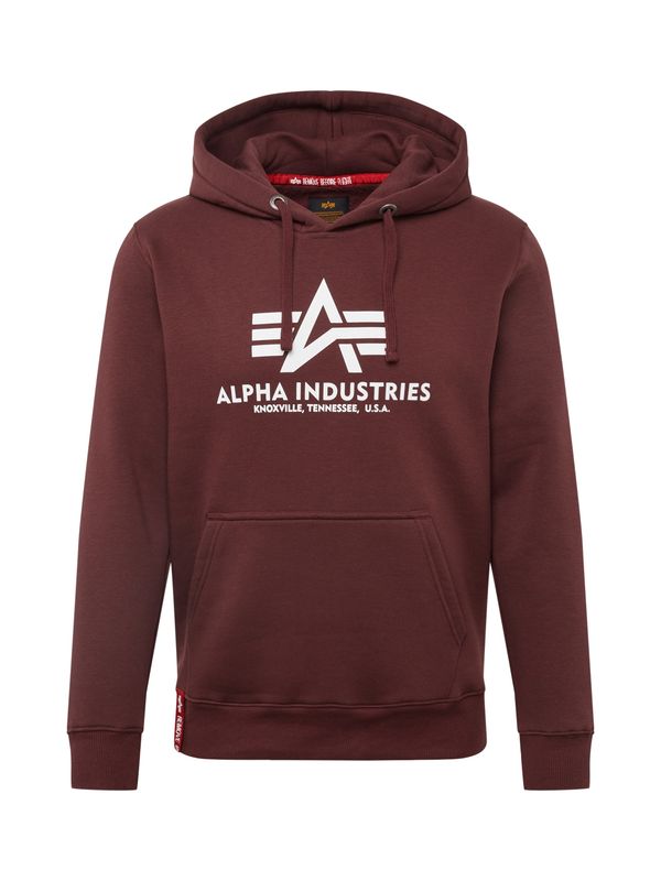 ALPHA INDUSTRIES ALPHA INDUSTRIES Суичър  бургундово червено / бяло