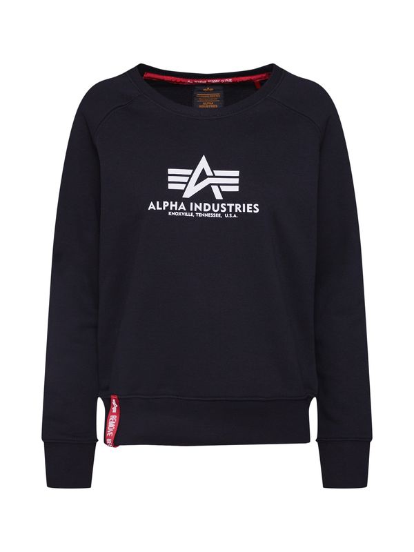 ALPHA INDUSTRIES ALPHA INDUSTRIES Суичър  черно / бяло