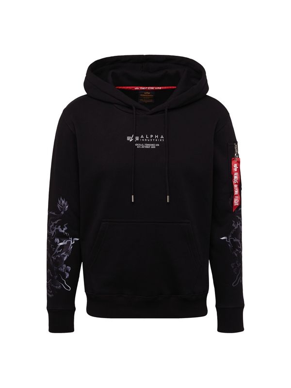 ALPHA INDUSTRIES ALPHA INDUSTRIES Суичър 'Dragon'  гълъбово синьо / ярко червено / черно / бяло