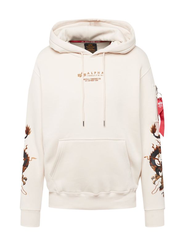 ALPHA INDUSTRIES ALPHA INDUSTRIES Суичър 'Dragon'  кремаво / кафяво / злато / тъмносиво