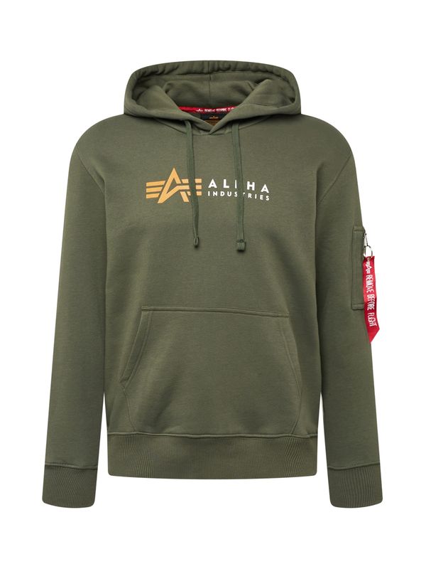 ALPHA INDUSTRIES ALPHA INDUSTRIES Суичър  каки / светлооранжево / червено / бяло