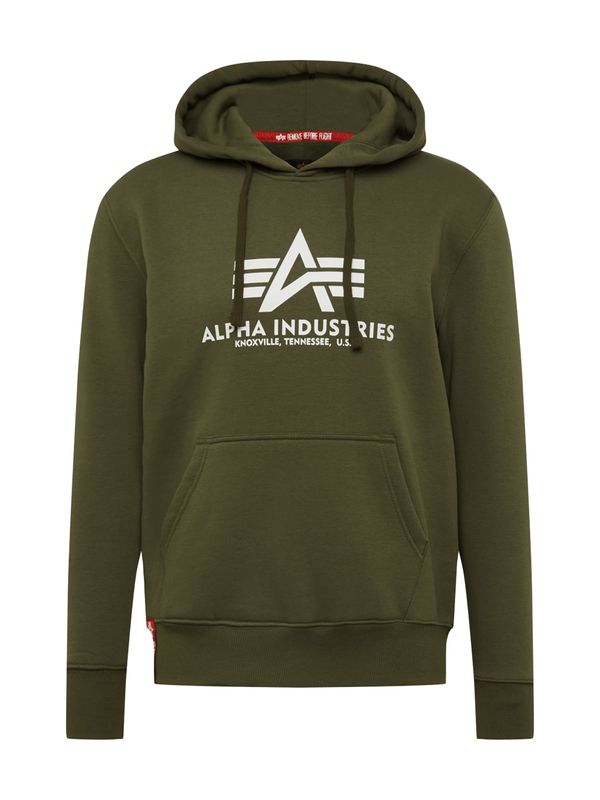 ALPHA INDUSTRIES ALPHA INDUSTRIES Суичър  маслина / бяло
