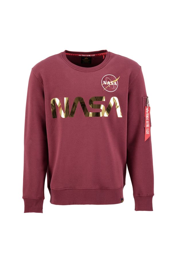 ALPHA INDUSTRIES ALPHA INDUSTRIES Суичър 'Nasa Reflective'  злато / бургундово червено