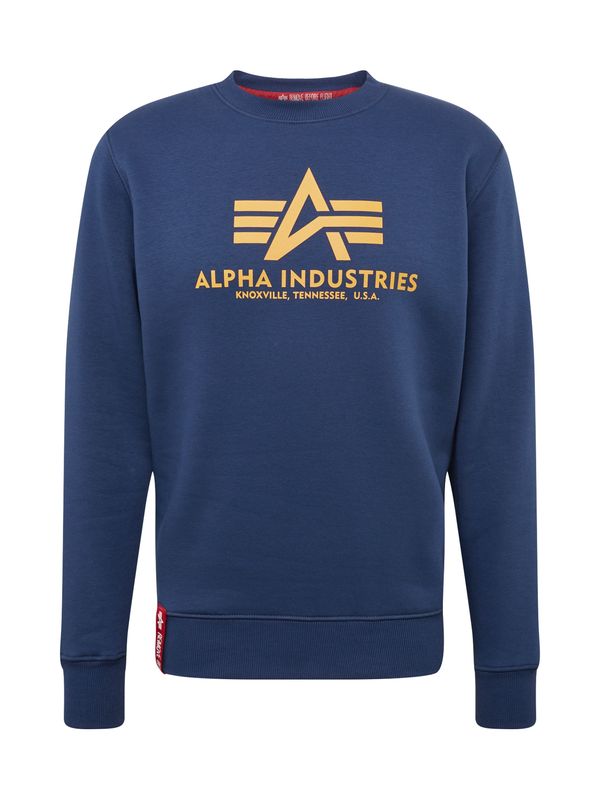 ALPHA INDUSTRIES ALPHA INDUSTRIES Суичър  нейви синьо / злато