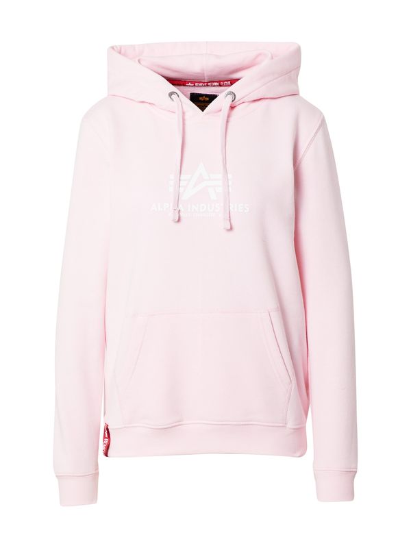 ALPHA INDUSTRIES ALPHA INDUSTRIES Суичър  пастелно розово / бяло