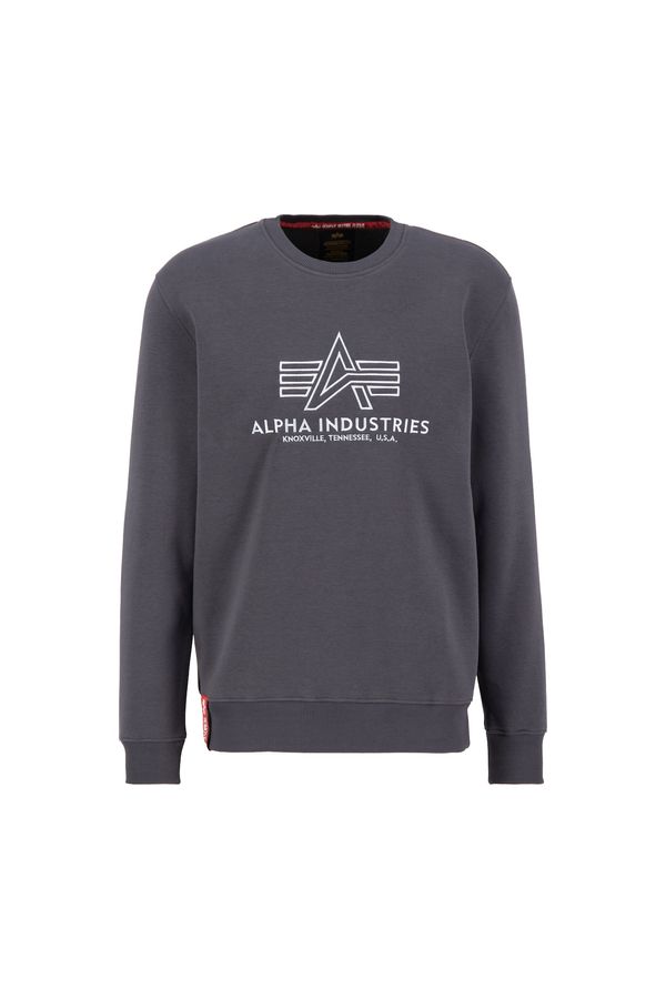 ALPHA INDUSTRIES ALPHA INDUSTRIES Суичър  сиво / бяло