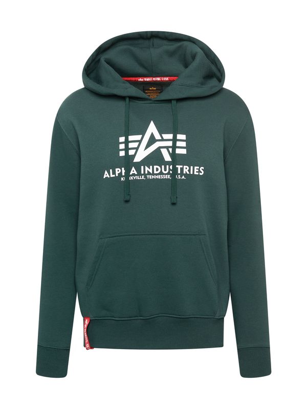 ALPHA INDUSTRIES ALPHA INDUSTRIES Суичър  смарагдово зелено / червено / бяло