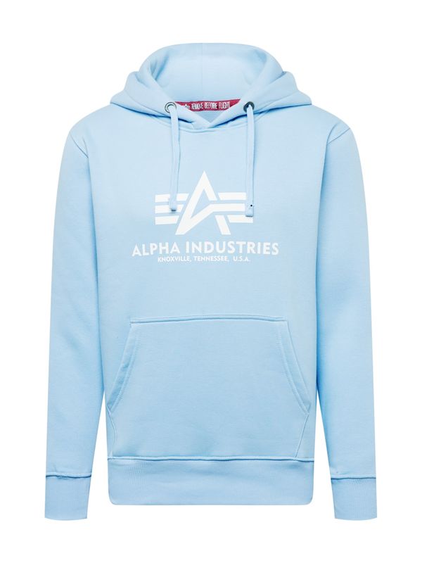 ALPHA INDUSTRIES ALPHA INDUSTRIES Суичър  светлосиньо / бяло