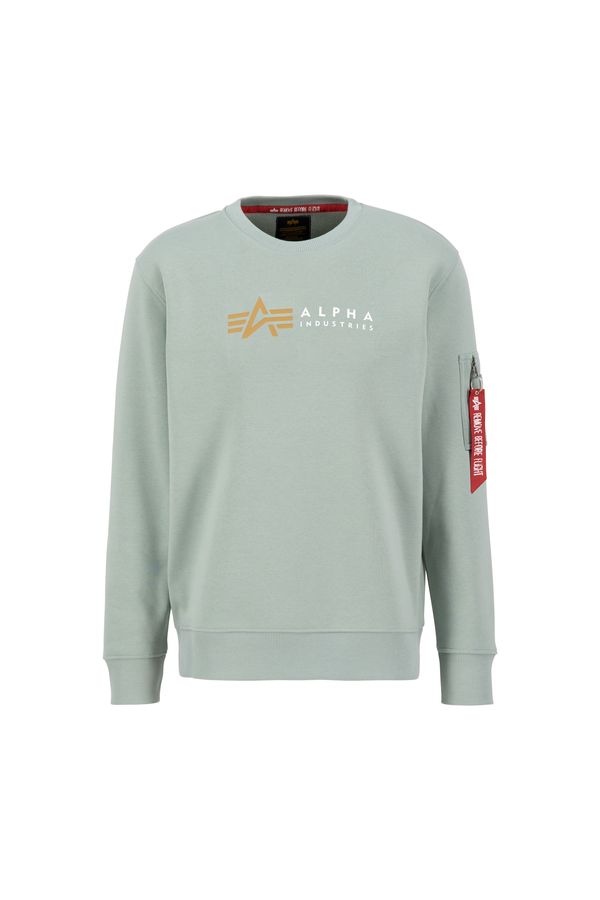 ALPHA INDUSTRIES ALPHA INDUSTRIES Суичър  зелено / червено / мръсно бяло