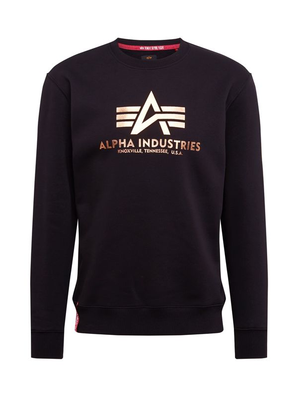 ALPHA INDUSTRIES ALPHA INDUSTRIES Суичър  злато / черно